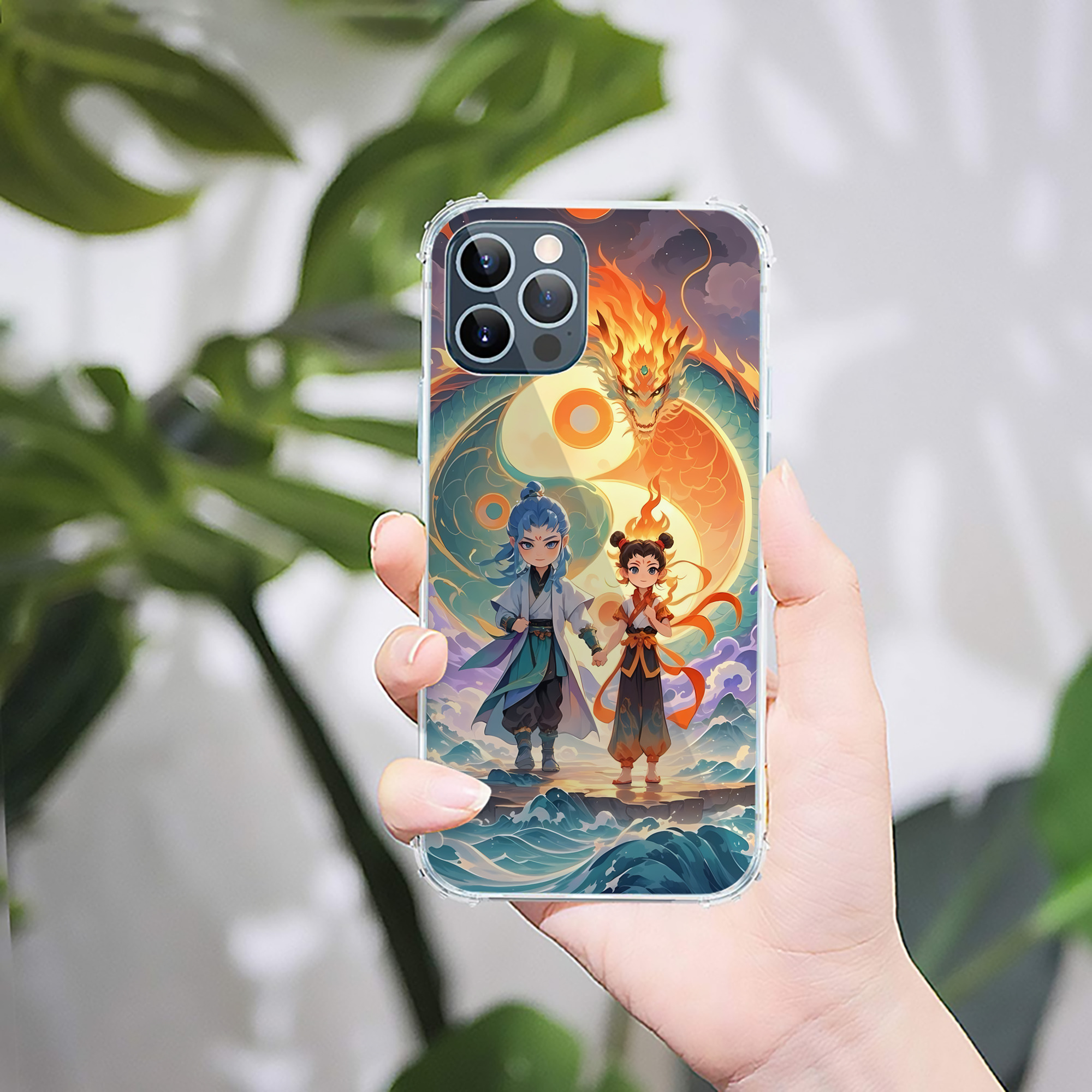 （画像用） Ne Zha 2 ナタ 魔童の大暴れ 【iPhone 12シリーズ対応】透明スマホケース（クリアソフトケース）